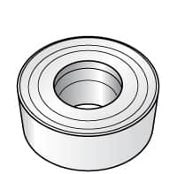 Kennametal - RCMT0602M0 Grade KC730 Carbide Turning Insert - TiN Finish, Round, 6mm Inscr Circle, 3/32" Thick - Benchmark Tooling