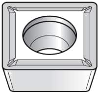 Kennametal - SPGT32.52 LF Grade KC730 Carbide Turning Insert - TiN Finish, 90° Square, 3/8" Inscr Circle, 5/32" Thick, 1/32" Corner Radius - Benchmark Tooling