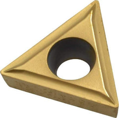 Kennametal - TCMT32.51 LF Grade KC730 Carbide Turning Insert - TiN Finish, 60° Triangle, 3/8" Inscr Circle, 5/32" Thick, 1/64" Corner Radius - Benchmark Tooling