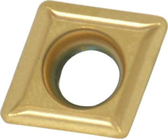 Kennametal - CPMT32.52 LF Grade KC850 Carbide Turning Insert - TiC/TiCN/TiN Finish, 80° Diamond, 3/8" Inscr Circle, 5/32" Thick, 1/32" Corner Radius - Benchmark Tooling