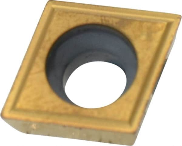 Kennametal - CPGM32.50.5 Grade KC730 Carbide Turning Insert - TiN Finish, 80° Diamond, 3/8" Inscr Circle, 5/32" Thick, 0.0079" Corner Radius - Benchmark Tooling