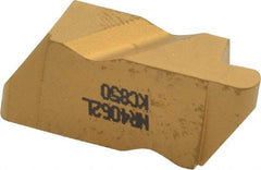 Kennametal - 4062NR Grade KC850, 3.18mm Cutting Width Carbide Grooving Insert - 3.81mm Max Depth of Cut, Left Hand, 1.59mm Corner Radius, TiC/TiCN/TiN Finish - Benchmark Tooling