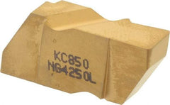 Kennametal - 4250NG K Grade KC850, 6.35mm Cutting Width Carbide Grooving Insert - 6.35mm Max Depth of Cut, Left Hand, 0.57mm Corner Radius, TiC/TiCN/TiN Finish - Benchmark Tooling