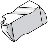 Kennametal - 4062NR K Grade KC5010, 3.18mm Cutting Width Carbide Grooving Insert - 3.81mm Max Depth of Cut, Right Hand, 1.59mm Corner Radius, TiAlN Finish - Benchmark Tooling
