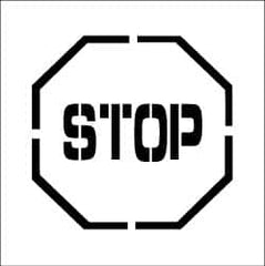 NMC - Stop Stencil - 0.06 Inch Thick, Polyethylene, English - Benchmark Tooling