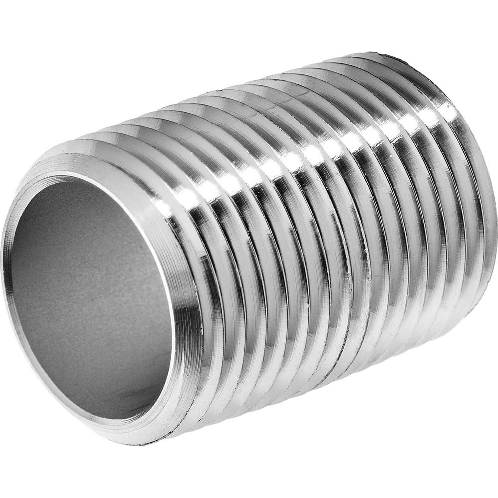 Stainless Steel Pipe Nipples & Pipe; Thread Style: Fully Threaded; Construction: Welded; Schedule: 80; Thread Standard: NPT; BSPT; Lead Free: Yes; Standards: ASTM A312; Overall Length: 2.00