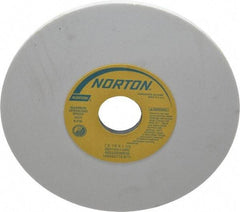 Norton - 7" Diam x 1-1/4" Hole x 1/4" Thick, L Hardness, 150 Grit Surface Grinding Wheel - Aluminum Oxide, Type 1, Very Fine Grade, 3,600 Max RPM, Vitrified Bond, No Recess - Benchmark Tooling