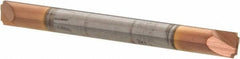 Accupro - 0.015" Radius, 1/8" Mill Diam, 2 Flute Solid Carbide Corner Rounding End Mill - Double End, TiCN Finish, 1-1/2" OAL, 1/8" Shank Diam - Benchmark Tooling