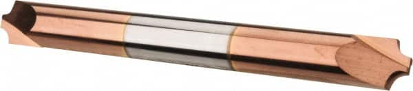 Accupro - 0.078" Radius, 1/4" Mill Diam, 2 Flute Solid Carbide Corner Rounding End Mill - Double End, TiCN Finish, 2-1/2" OAL, 1/4" Shank Diam - Benchmark Tooling