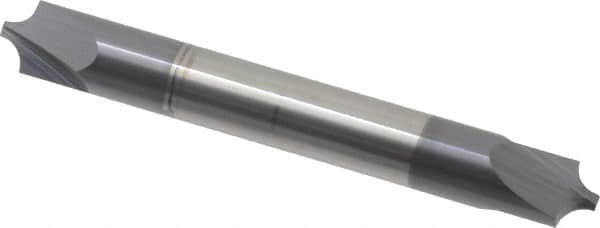 Accupro - 0.118" Radius, 5/16" Mill Diam, 2 Flute Solid Carbide Corner Rounding End Mill - Double End, AlTiN Finish, 2-1/2" OAL, 5/16" Shank Diam - Benchmark Tooling