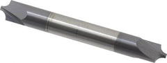 Accupro - 0.118" Radius, 5/16" Mill Diam, 2 Flute Solid Carbide Corner Rounding End Mill - Double End, AlTiN Finish, 2-1/2" OAL, 5/16" Shank Diam - Benchmark Tooling