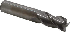 Accupro - 3/4", 3 Flute, Single End, Solid Carbide, 0.03" Corner Radius End Mill - 4" OAL, 40° Helix, Right Hand Flute, 1-1/2" LOC, Right Hand Cut - Benchmark Tooling