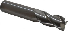 Accupro - 3/4", 3 Flute, Single End, Solid Carbide, 0.045" Corner Radius End Mill - 4" OAL, 40° Helix, Right Hand Flute, 1-1/2" LOC, Right Hand Cut - Benchmark Tooling