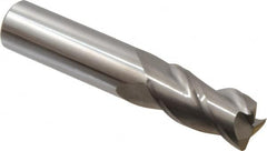 Accupro - 3/4", 3 Flute, Single End, Solid Carbide, 0.06" Corner Radius End Mill - 4" OAL, 40° Helix, Right Hand Flute, 1-1/2" LOC, Right Hand Cut - Benchmark Tooling