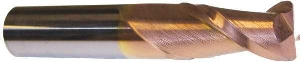 Accupro - 5/8", 2 Flute, Single End, Solid Carbide, 0.06" Corner Radius End Mill - 3-1/2" OAL, 40° Helix, Right Hand Flute, 1-1/4" LOC, Right Hand Cut - Benchmark Tooling