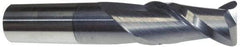 Accupro - 1", 2 Flute, Single End, Solid Carbide, 0.01" Corner Radius End Mill - 4" OAL, 40° Helix, Right Hand Flute, 1-3/4" LOC, Right Hand Cut - Benchmark Tooling