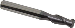 Accupro - 5/16", 2 Flute, Single End, Solid Carbide, 0.09" Corner Radius End Mill - 2-1/2" OAL, 40° Helix, Right Hand Flute, 3/4" LOC, Right Hand Cut - Benchmark Tooling