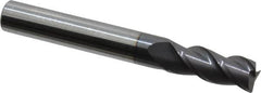 Accupro - 5/16", 3 Flute, Single End, Solid Carbide, 0.015" Corner Radius End Mill - 2-1/2" OAL, 40° Helix, Right Hand Flute, 3/4" LOC, Right Hand Cut - Benchmark Tooling