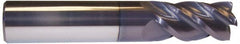 Accupro - 1" Diam 4 Flute Solid Carbide 0.015" Corner Radius End Mill - Benchmark Tooling