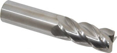 Accupro - 1", 4 Flute, Single End, Solid Carbide, 0.06" Corner Radius End Mill - 5" OAL, 40° Helix, Right Hand Flute, 2-1/4" LOC, Right Hand Cut - Benchmark Tooling