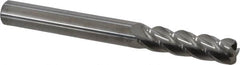 Accupro - 5/16", 4 Flute, Single End, Solid Carbide, 0.06" Corner Radius End Mill - 3" OAL, 40° Helix, Right Hand Flute, 1-1/8" LOC, Right Hand Cut - Benchmark Tooling