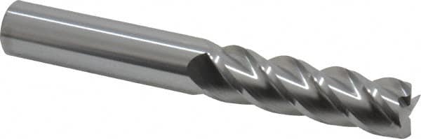 Accupro - 5/8", 4 Flute, Single End, Solid Carbide, 0.01" Corner Radius End Mill - 4-5/8" OAL, 40° Helix, Right Hand Flute, 2-1/8" LOC, Right Hand Cut - Benchmark Tooling