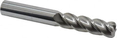 Accupro - 5/8", 4 Flute, Single End, Solid Carbide, 1/8" Corner Radius End Mill - 4-5/8" OAL, 40° Helix, Right Hand Flute, 2-1/8" LOC, Right Hand Cut - Benchmark Tooling