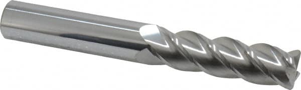 Accupro - 5/8", 4 Flute, Single End, Solid Carbide, 0.06" Corner Radius End Mill - 4-5/8" OAL, 40° Helix, Right Hand Flute, 2-1/8" LOC, Right Hand Cut - Benchmark Tooling