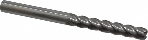 Accupro - 1/2" Diam 4 Flute Solid Carbide 0.09" Corner Radius End Mill - Benchmark Tooling