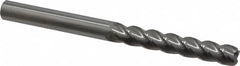 Accupro - 1/2" Diam 4 Flute Solid Carbide 0.09" Corner Radius End Mill - Benchmark Tooling
