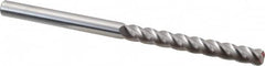 Accupro - 3/8", 4 Flute, Single End, Solid Carbide, 1/8" Corner Radius End Mill - 6" OAL, 40° Helix, Right Hand Flute, 3" LOC, Right Hand Cut - Benchmark Tooling