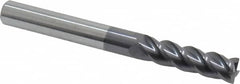 Accupro - 5/16", 4 Flute, Single End, Solid Carbide, 0.015" Corner Radius End Mill - 3" OAL, 40° Helix, Right Hand Flute, 1-1/8" LOC, Right Hand Cut - Benchmark Tooling