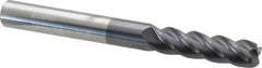 Accupro - 5/16", 4 Flute, Single End, Solid Carbide, 0.06" Corner Radius End Mill - 3" OAL, 40° Helix, Right Hand Flute, 1-1/8" LOC, Right Hand Cut - Benchmark Tooling