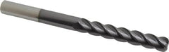 Accupro - 1/2", 4 Flute, Single End, Solid Carbide, 1/8" Corner Radius End Mill - 6" OAL, 40° Helix, Right Hand Flute, 3" LOC, Right Hand Cut - Benchmark Tooling