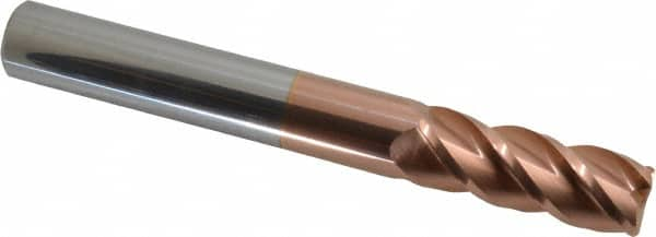 Accupro - 3/4" Diam 4 Flute Solid Carbide 0.09" Corner Radius End Mill - Benchmark Tooling