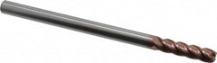 Accupro - 3/8" Diam 4 Flute Solid Carbide 0.09" Corner Radius End Mill - Benchmark Tooling