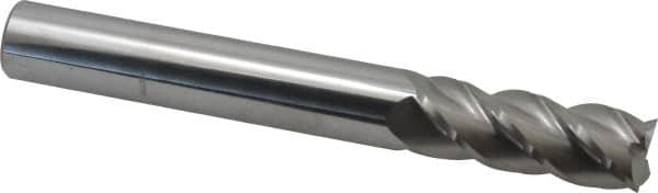 Accupro - 3/4", 4 Flute, Single End, Solid Carbide, 0.015" Corner Radius End Mill - 6" OAL, 40° Helix, Right Hand Flute, 2" LOC, Right Hand Cut - Benchmark Tooling