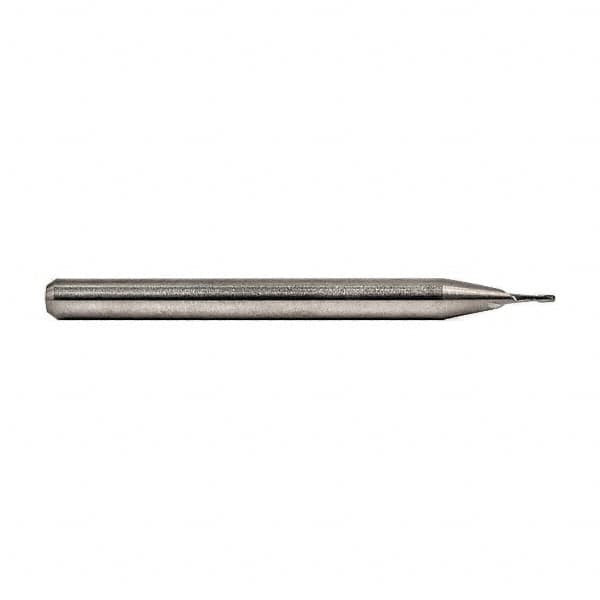 M.A. Ford - 0.057", 0.114" LOC, 1/8" Shank Diam, 1-1/2" OAL, 2 Flute, Solid Carbide Square End Mill - Single End, Bright Finish, Spiral Flute, 30° Helix, Centercutting, Right Hand Cut, Right Hand Flute - Benchmark Tooling