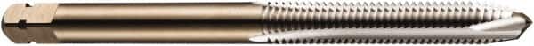 DORMER - 5/16-18 UNC, 2 Flute, Bright Finish, Powdered Metal Spiral Point Tap - Plug Chamfer, Right Hand Thread, 2-23/32" OAL, 19/32" Thread Length, 0.318" Shank Diam, 3B Class of Fit, Series E025 - Exact Industrial Supply