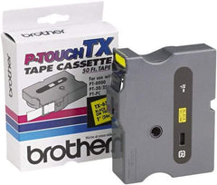 Brother - 1" Wide x 600" Long, Yellow Tape Cassette - For Label Maker - Benchmark Tooling