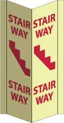 NMC - Stairway - Stairway, Acrylic Exit Sign - 8-3/4" Wide x 16" High, Glow-in-the-Dark - Benchmark Tooling