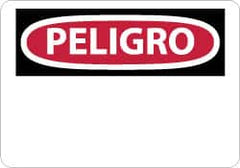 NMC - "Peligro", 10" Long x 14" Wide, Aluminum Safety Sign - Rectangle, 0.04" Thick, Use for Workplace/Safety - Benchmark Tooling