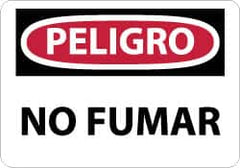 NMC - "Peligro - No Fumar", 10" Long x 14" Wide, Aluminum Safety Sign - Rectangle, 0.04" Thick, Use for Smoking Regulations - Benchmark Tooling