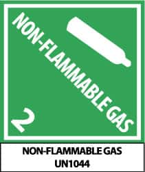 NMC - Non-Flammable - Gas 2 - Non-Flammable Gas - Un1044 Shipping Label - 4-3/4" High x 4" Wide - Benchmark Tooling