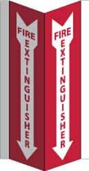 NMC - Fire Extinguisher, Acrylic Fire Sign - 8-3/4" Wide x 16" High - Benchmark Tooling