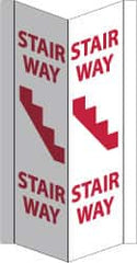 NMC - "Stairway", 16" Long x 8-3/4" Wide, Rigid Plastic Safety Sign - Rectangle, 0.125" Thick, Use for Accident Prevention - Benchmark Tooling