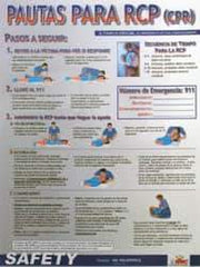 NMC - 18" Wide x 24" High Laminated Paper CPR Information Poster - Spanish - Benchmark Tooling