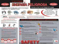 NMC - 24" Wide x 18" High Laminated Paper Lockout Information Poster - Spanish - Benchmark Tooling