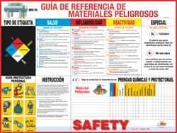 NMC - 24" Wide x 18" High Laminated Paper Hazardous Materials Information Poster - Spanish - Benchmark Tooling