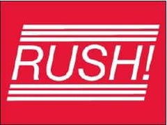 NMC - Rush! Shipping Label - 1-1/2" High x 2" Wide - Benchmark Tooling